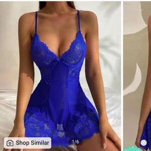 Bowknot Decor Sheer Mesh Lace Babydoll
Nwot